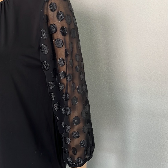 NWT Calvin Klein fancy black blouse - Picture 2 of 10